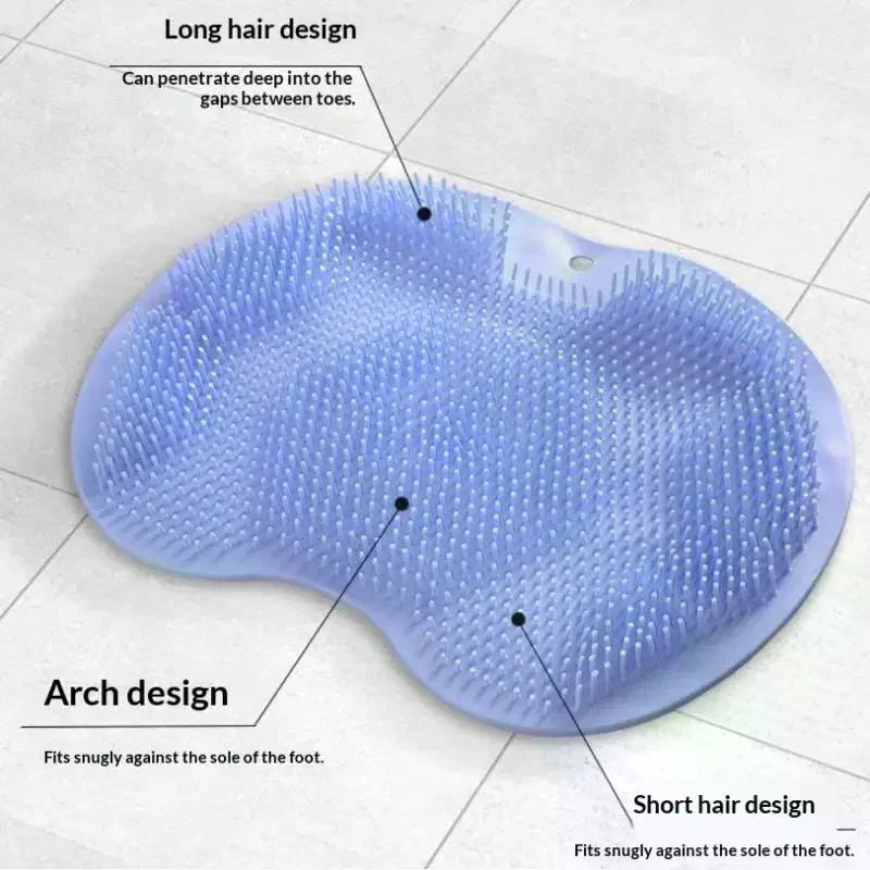 Silicone Shower Scrubber Mat | Exfoliating Back & Foot Tool Shower Scrubber Mat QXL