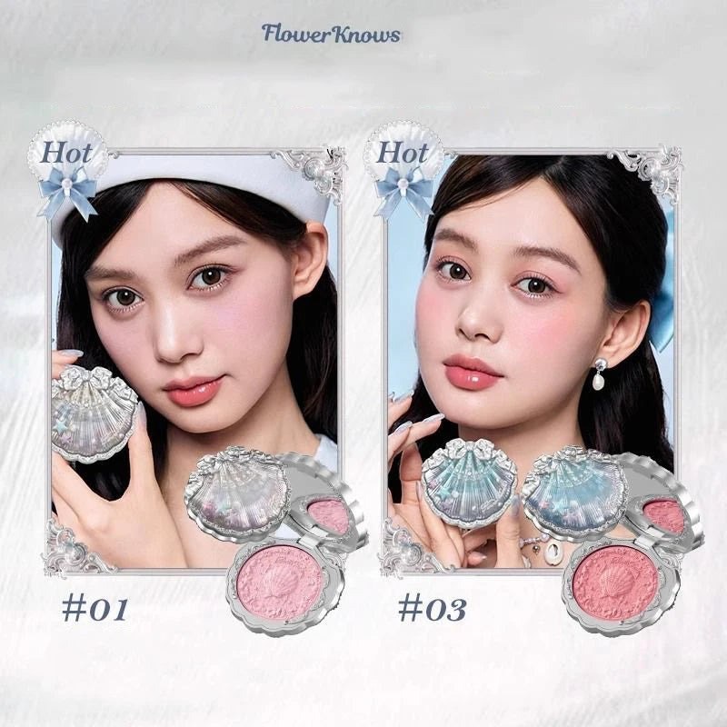 Flower Knows Moonlight Mermaid Glitter Eyeshadow & Blush Set Eyeshadow & Blush Set QXL