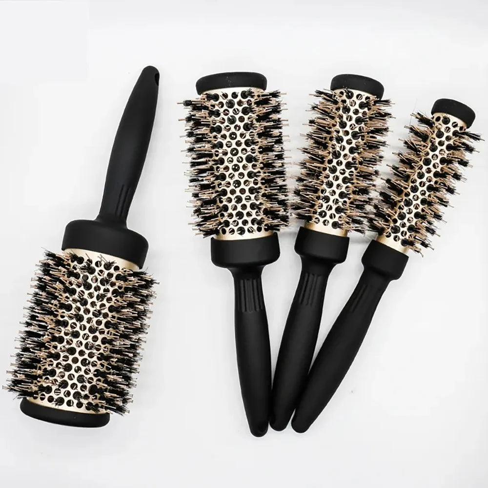 Ceramic Round Barrel Comb | Heat-Resistant Blow Dry Styling Round Barrel Comb QXL