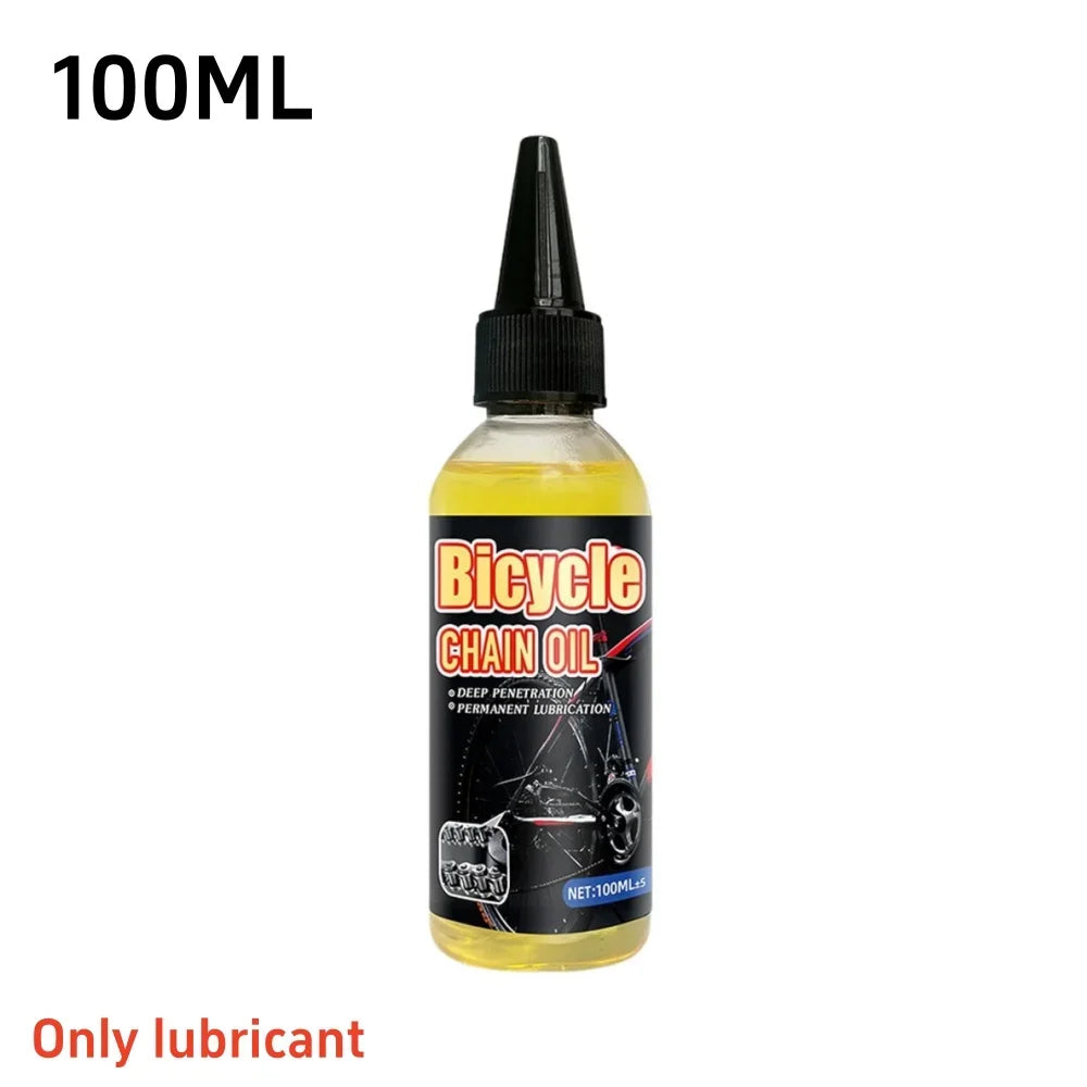 Bike Chain Cleaner Kit | Lubricant, Degreaser & Scrubber Tool Chain Cleaning Kit QXL 60ml bike chain oil