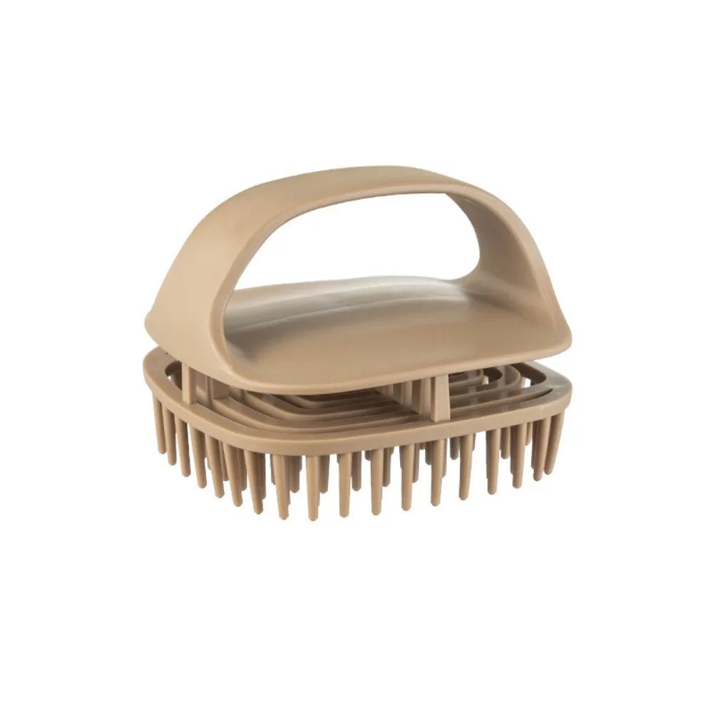 TPE Scalp Massager Shampoo Brush – 7 Colors | eelhoe Scalp Massage Brush QXL Brown