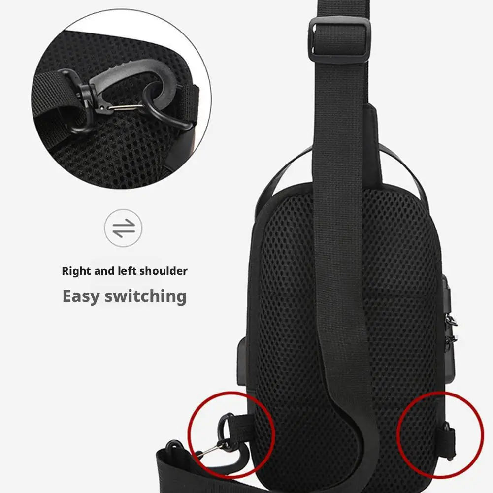 Large Capacity Crossbody Chest Sling Bag with Phone Pocket Crossbody Sling Bag QXL