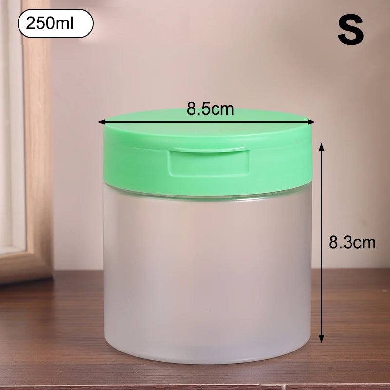 Flip-Lid Cosmetic Jar 250–350ml | Refillable Travel Container Cosmetic Storage Jar QXL S Green