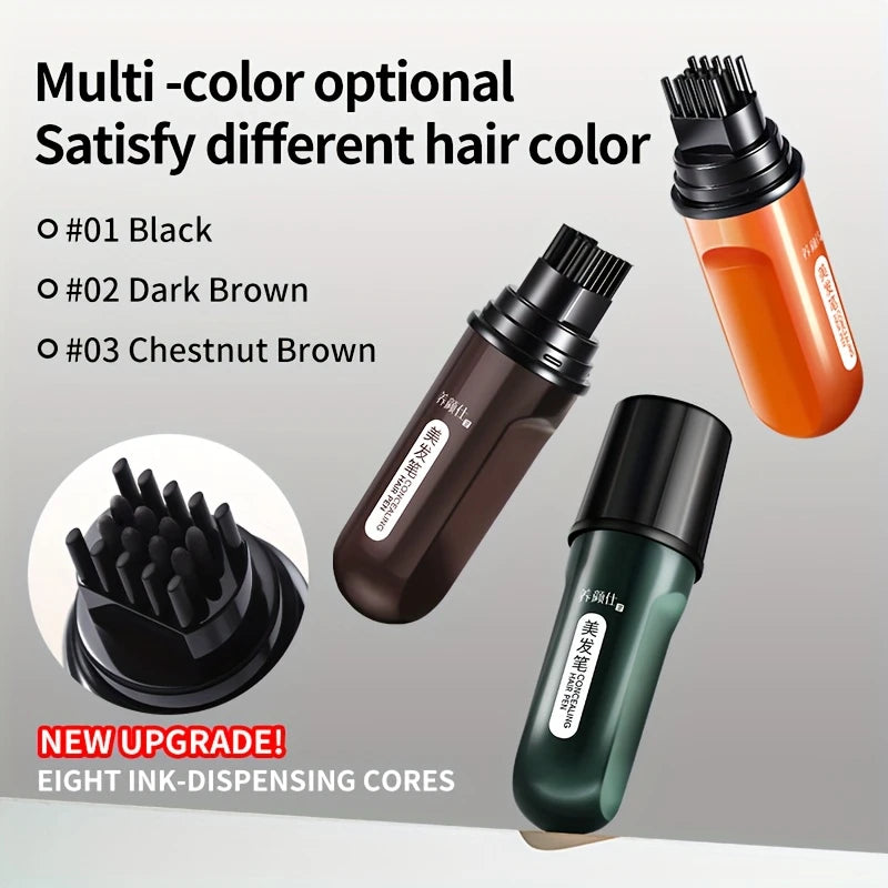 Portable Hair Color Stick | Temporary Gray Coverage & Comb Hair Color Stick QXL