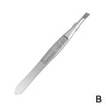 Stainless Steel Flat Tip Eyebrow Tweezers | Makeup Tool Eyebrow Tweezers QXL B