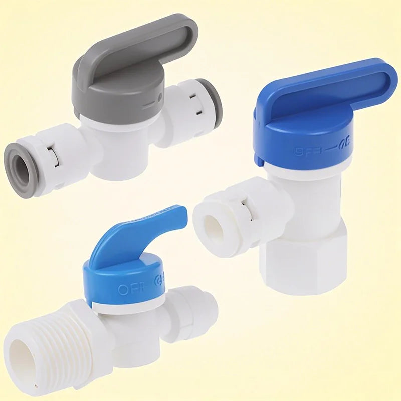 1/4" Quick Connect Ball Valve Switch for RO Water Systems Inline Ball Valve QXL 214 to 14