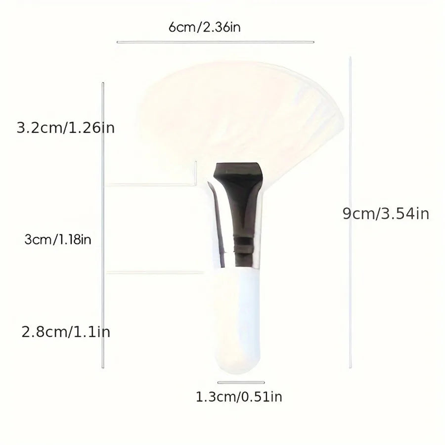 Define Beauty Fanned Makeup Brush – Soft Fan Brush Applicator Fan Makeup Brush QXL