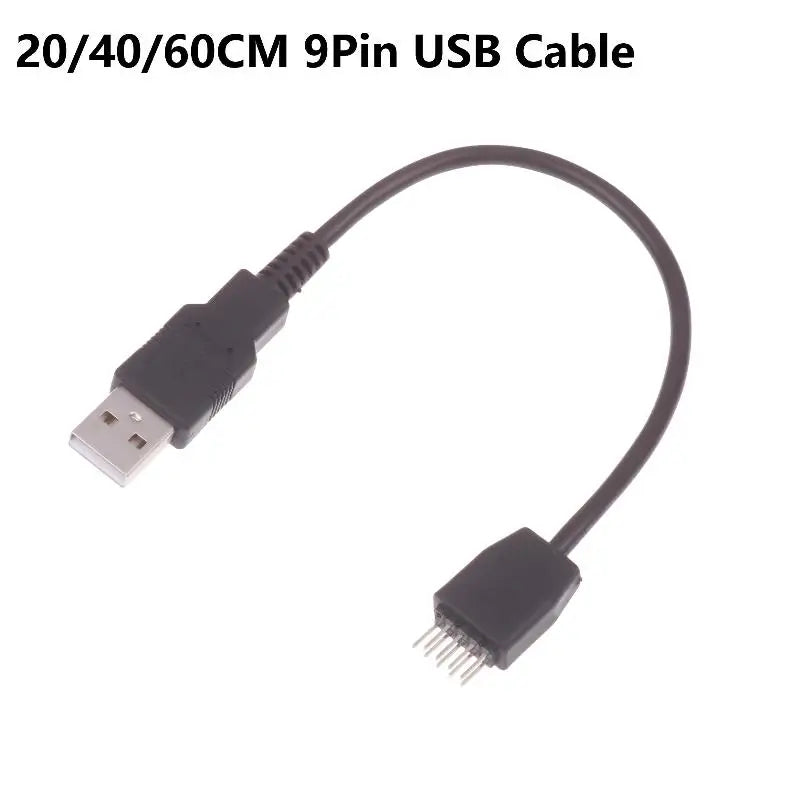 USB-A to 9-Pin Motherboard Header Cable | Internal DIY PC Motherboard Header Cable QXL