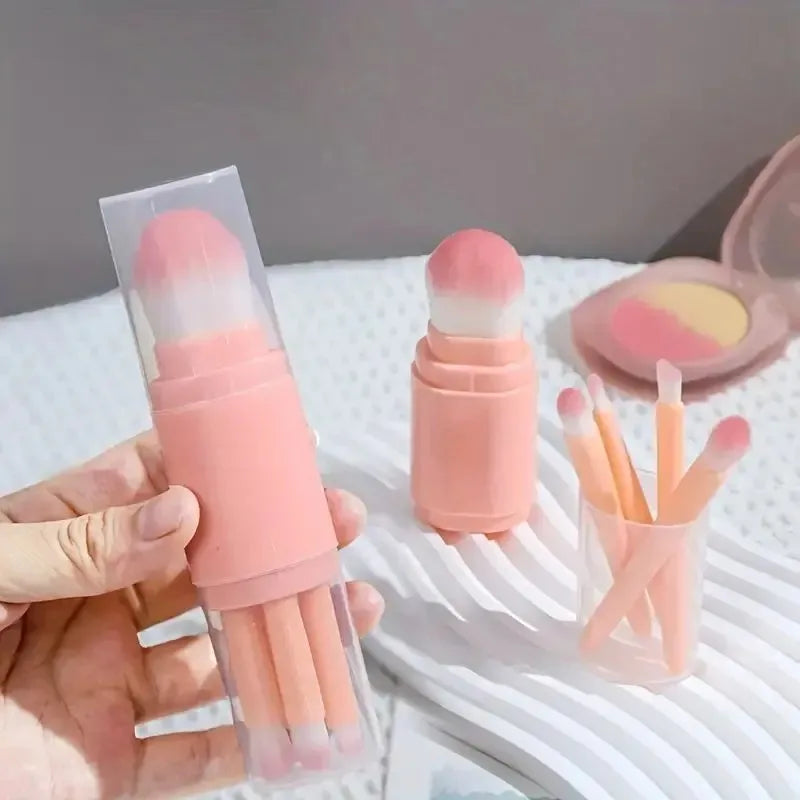 5-in-1 Retractable Mini Makeup Brush Set for Travel & Home Travel Makeup Brush Set QXL