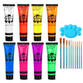 VERONNI UV Neon Body Paint | 8-Color Glow in the Dark Set UV Body Paint Set QXL 10 pcs