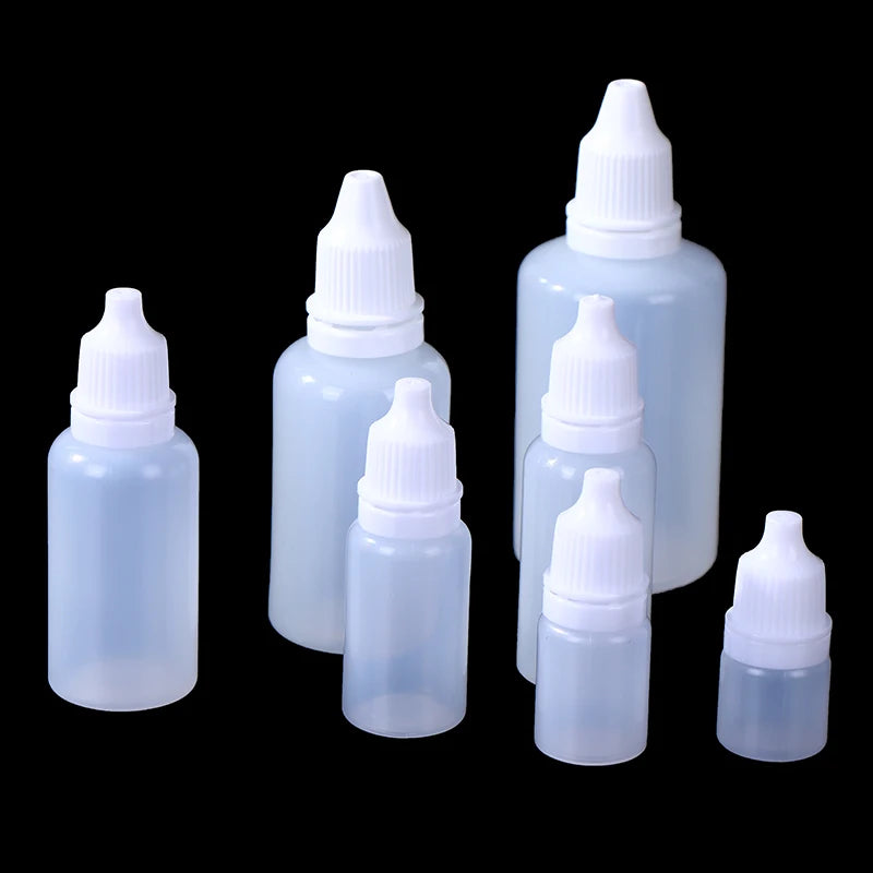 10-Pack Refillable Plastic Dropper Bottles 3–50ml Refillable Dropper Bottles QXL