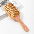 Bamboo Air Cushion Massage Comb – Smooth Detangling Hair Air Cushion Hair Comb QXL Pink bamboo