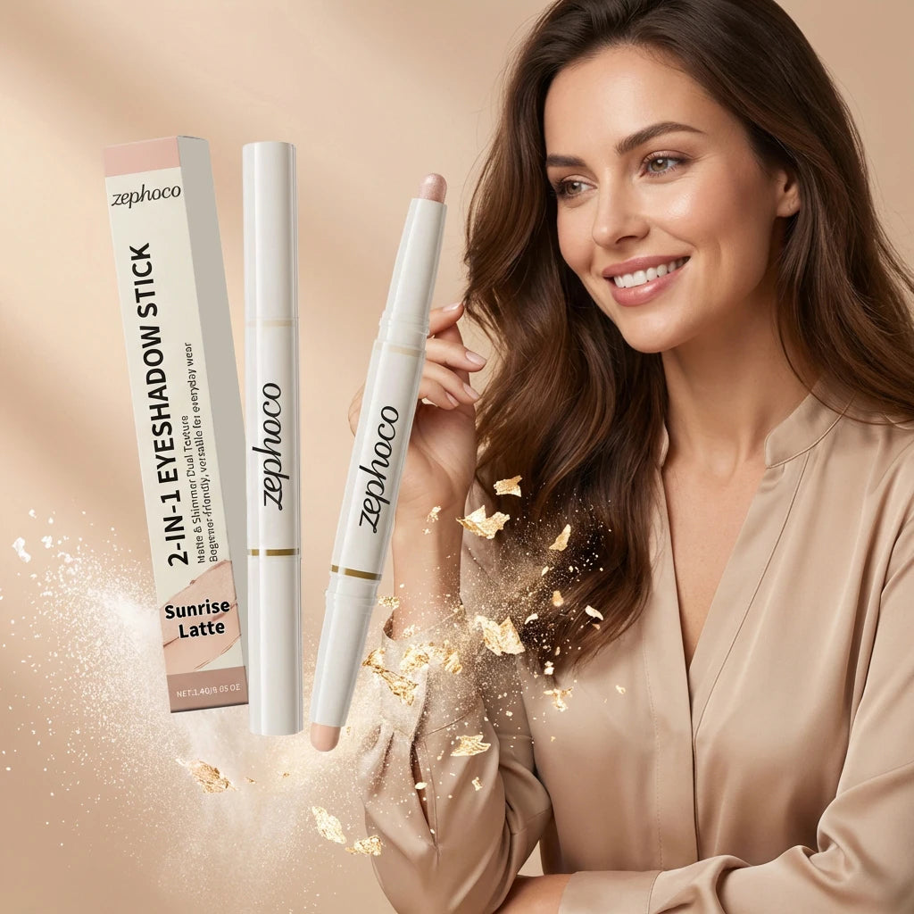 Double-Ended Eyeshadow Stick | Shimmer & Matte Waterproof Pen Eyeshadow Pen QXL