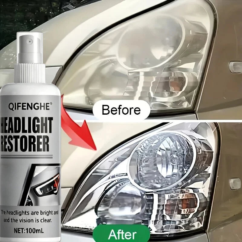 100ml Car Headlight Restorer Spray – Yellowing & Oxidation Remover Headlight Restorer Spray QXL
