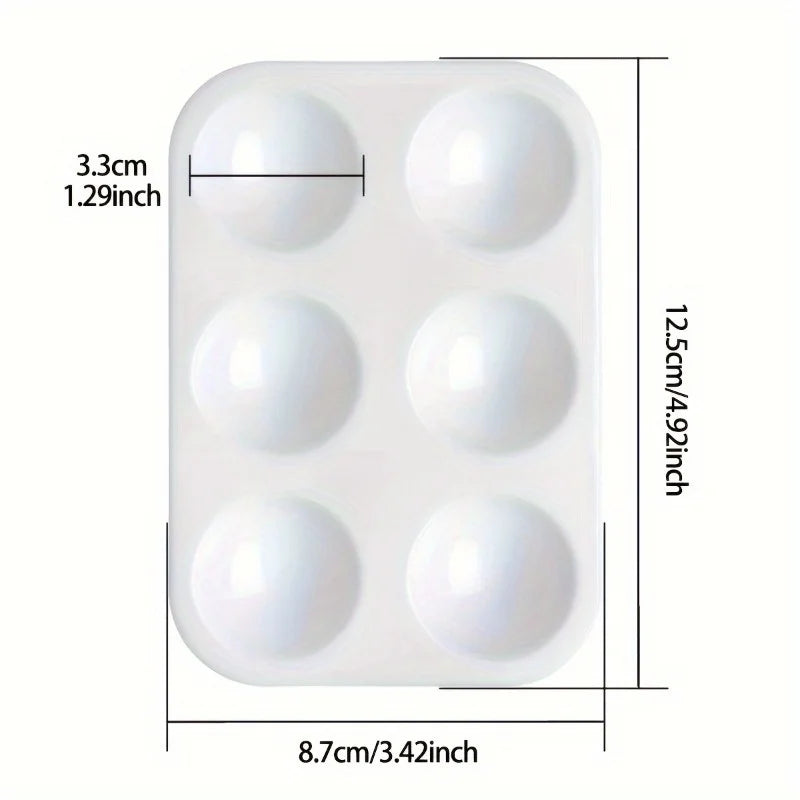 2-Pack White Watercolor Paint Palette Trays | Artist Pigment Tray Watercolor Paint Palette QXL