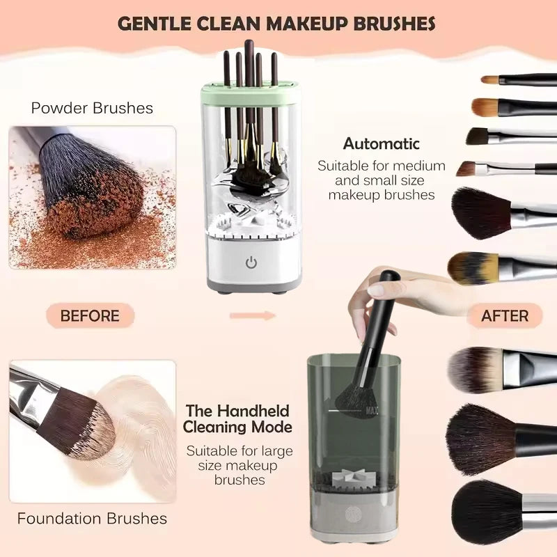 Electric Makeup Brush Cleaner Machine | 6500 RPM Portable Brush Cleaning Machine QXL