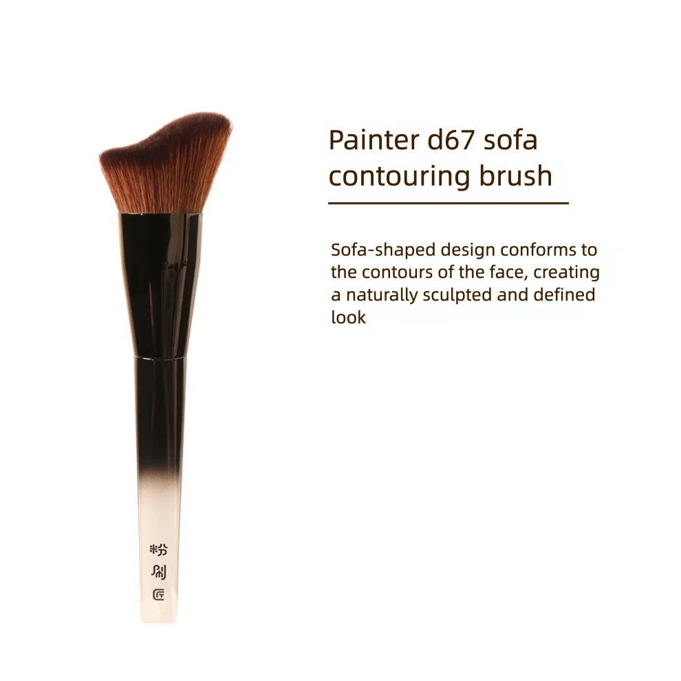 D67 Wavy Angled Contouring Brush | Face Sculpting Tool Contouring Makeup Brush QXL D67 Sofa Contouring