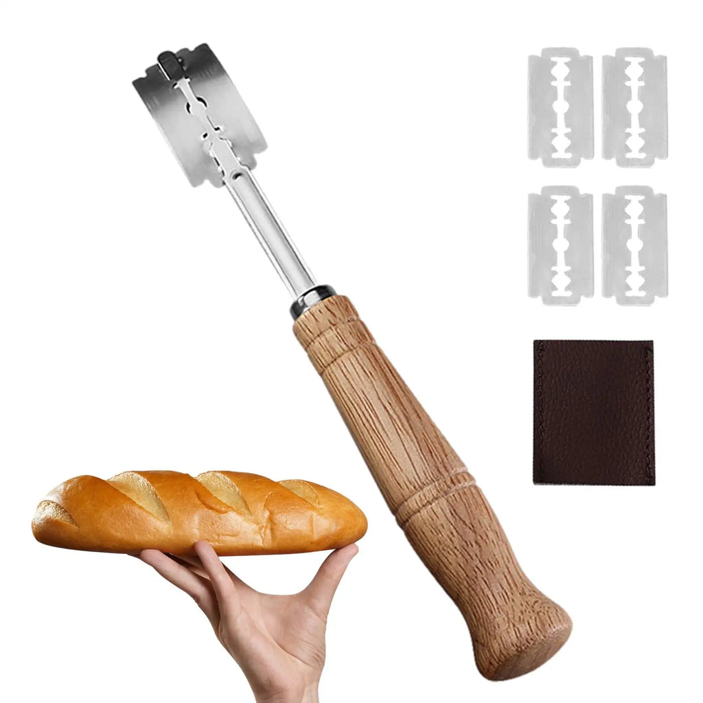 Bread Lame Dough Scoring Tool | Stainless Steel + 5 Blades Bread Scoring Tool QXL