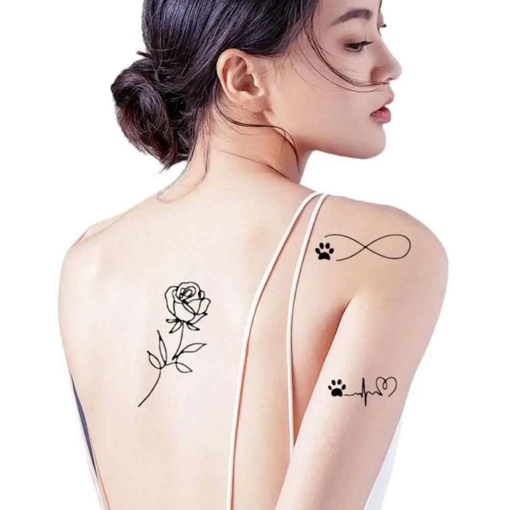 Waterproof Temporary Tattoo Sticker | Black Heart Body Art Temporary Tattoo Sticker QXL