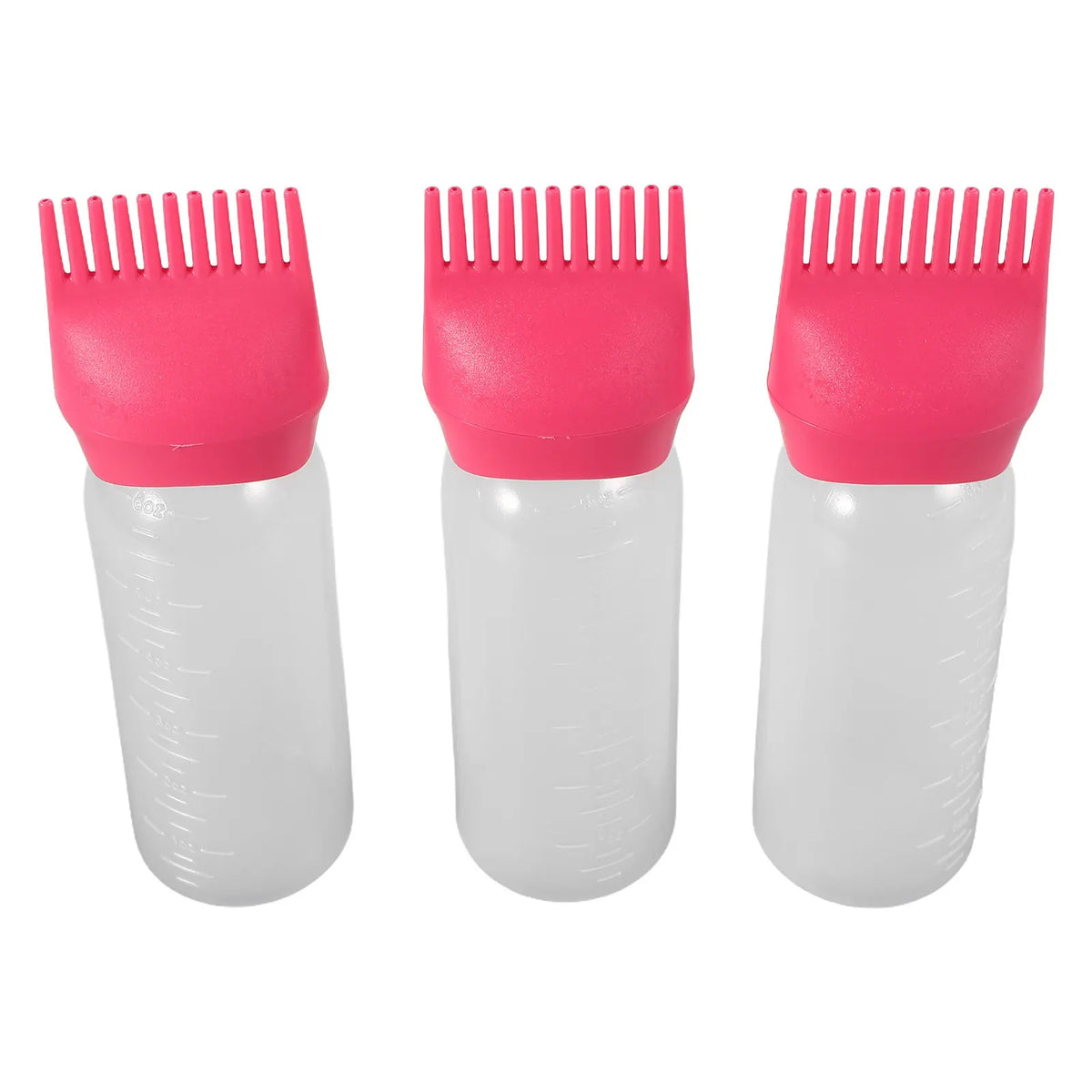 3-Pack Hair Dye Applicator Bottles with Comb Teeth – Root Touch-Up Hair Dye Applicator QXL