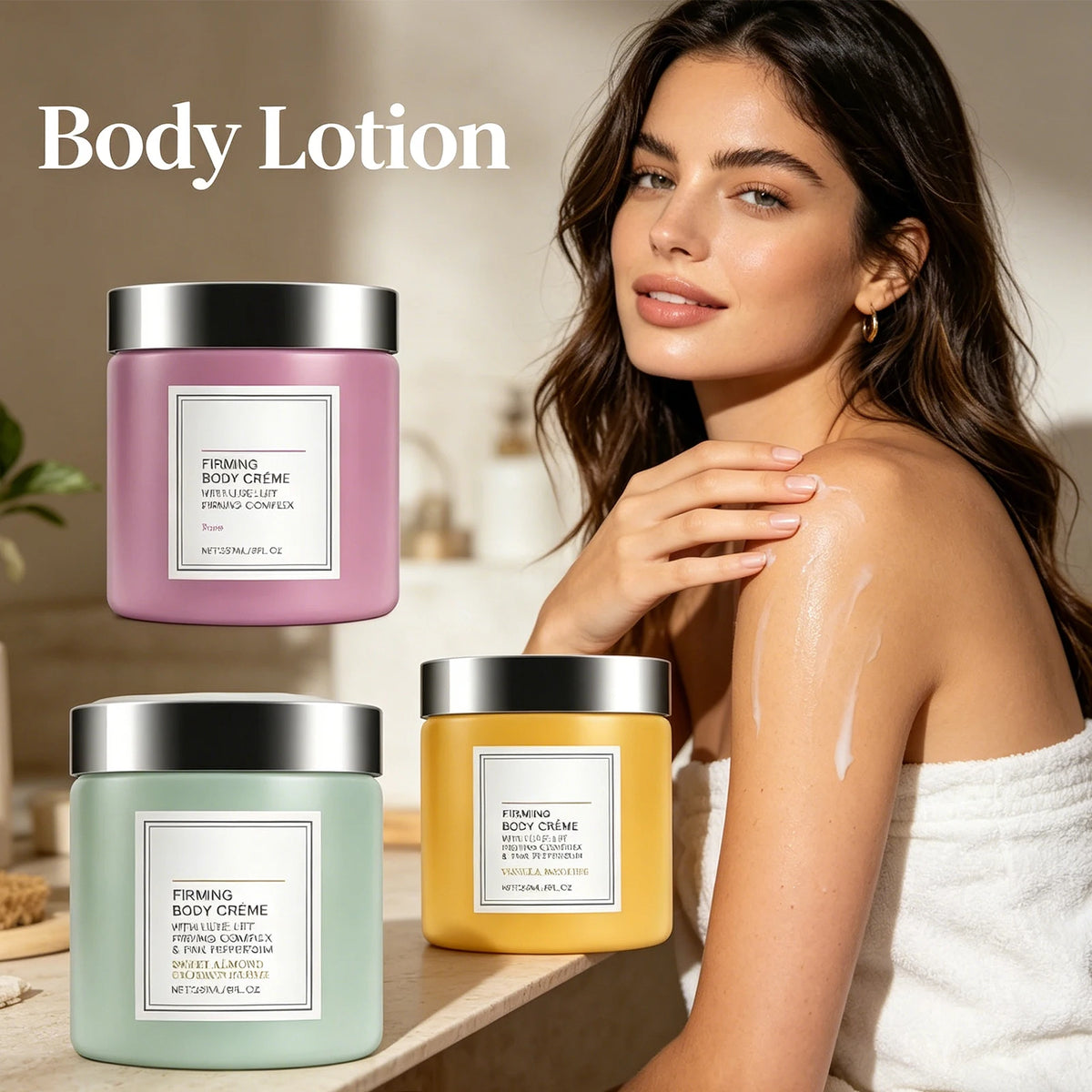 237ml Hydrating Body Cream | Firming, Floral Scent, Non-Greasy Body Moisturizing Cream QXL