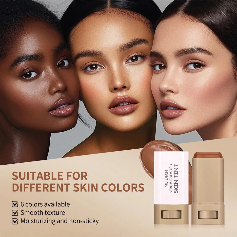 Skin Tint Foundation Stick – Waterproof, Serum-Infused Coverage Foundation Tint Stick QXL
