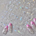 5D Butterfly Nail Art Stickers – Kawaii Pink Blue Decals