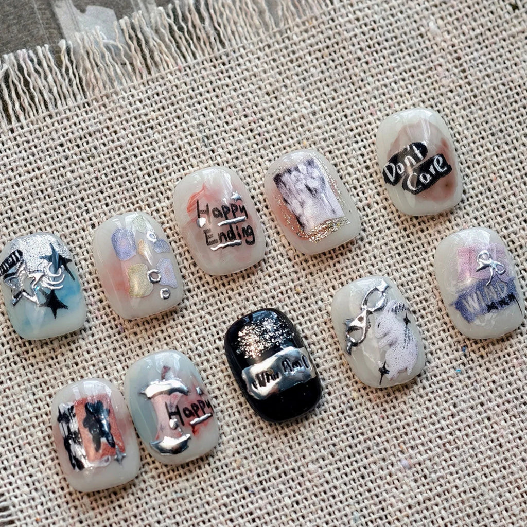5D Self-Adhesive Nail Stickers & Manicure Decal Sheet Nail Art Stickers QXL