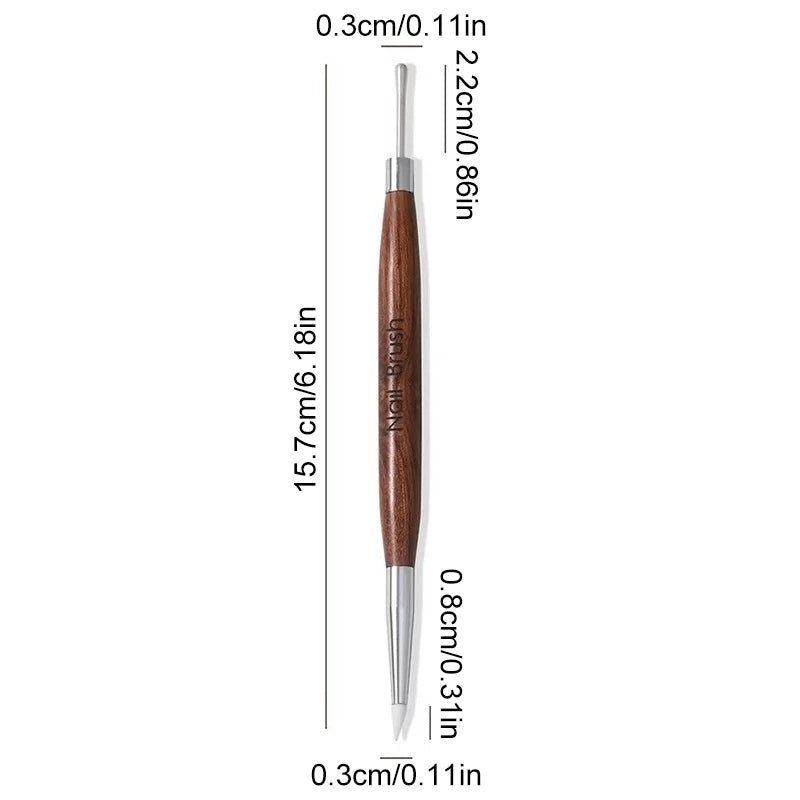 Double-Ended Silicone Poly Gel Nail Art Pen | Carving Spatula Nail Art Pen QXL