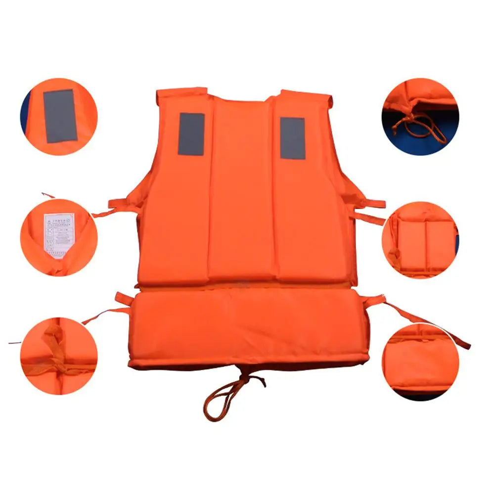 Orange Foam Life Jacket Vest | Adult Boating & Water Safety Foam Life Jacket QXL