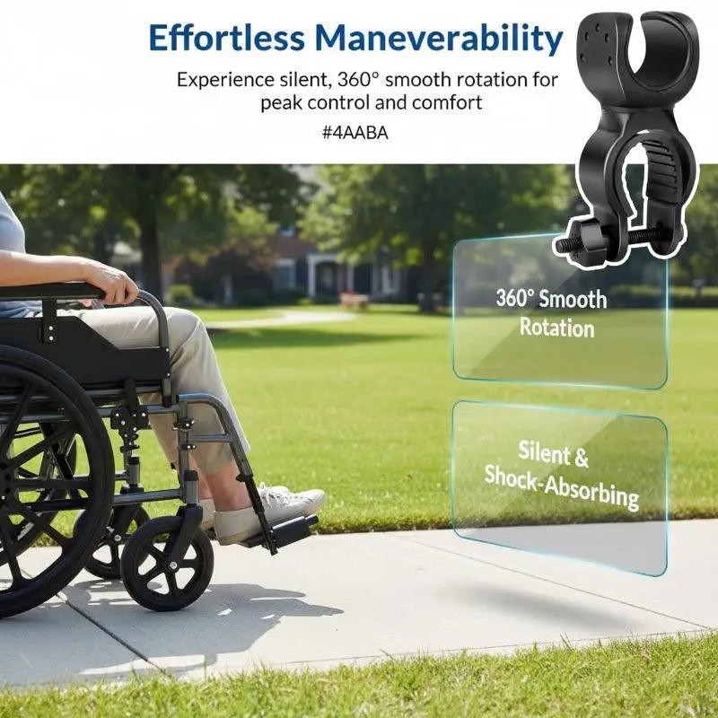 360° Rotating Crutch Holder Bracket for Wheelchair & Walker Crutch Holder Bracket QXL