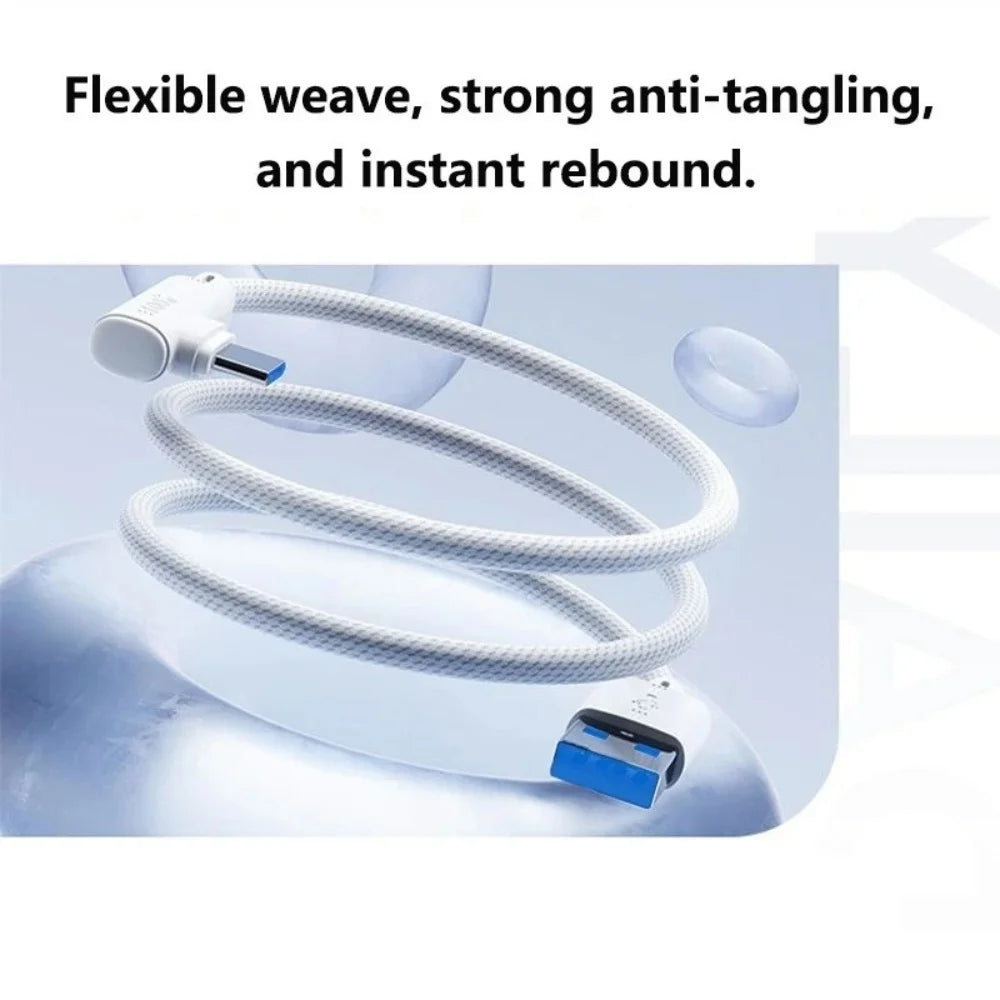 240W USB-A to USB-C 90° Elbow Fast Charging Cable | 5 Lengths USB-C Charging Cable QXL