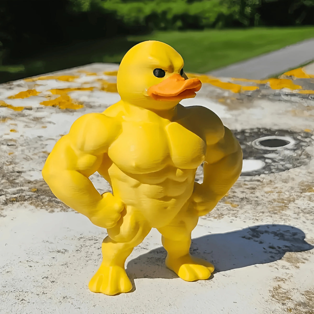 Muscular Duck Figurine | Funny Desk & Garden Decor Gift Novelty Figurine QXL