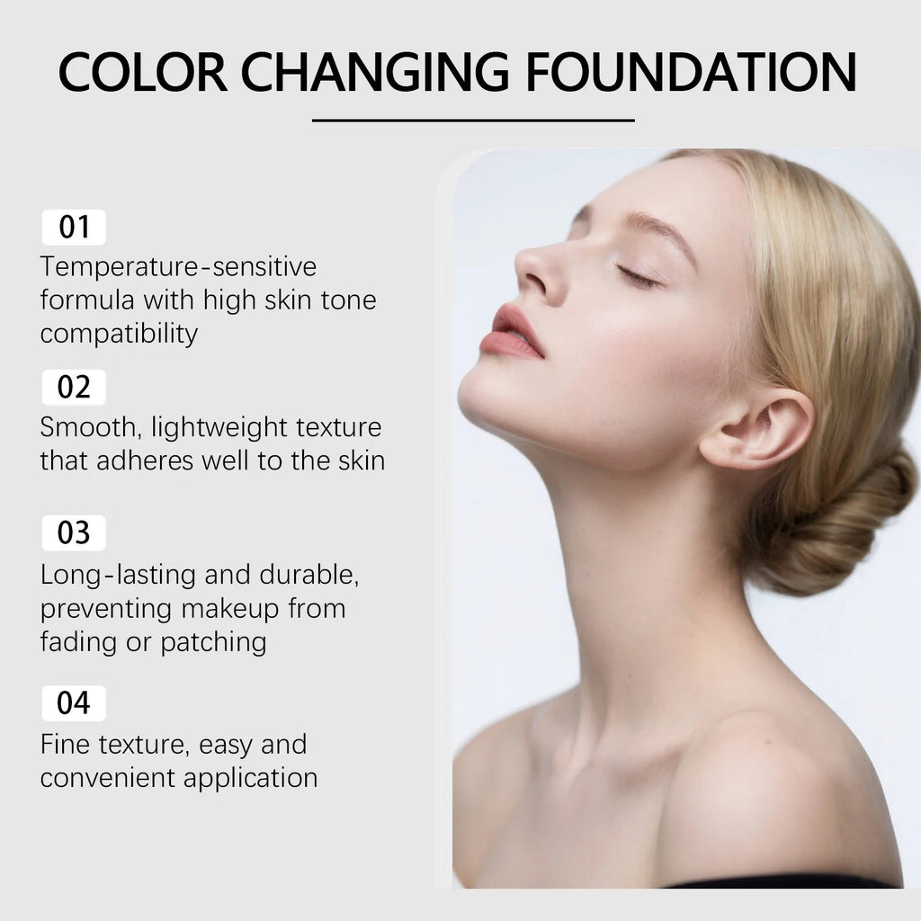 Color Changing Foundation | Waterproof, Adaptive & Long-Lasting Color Changing Foundation QXL