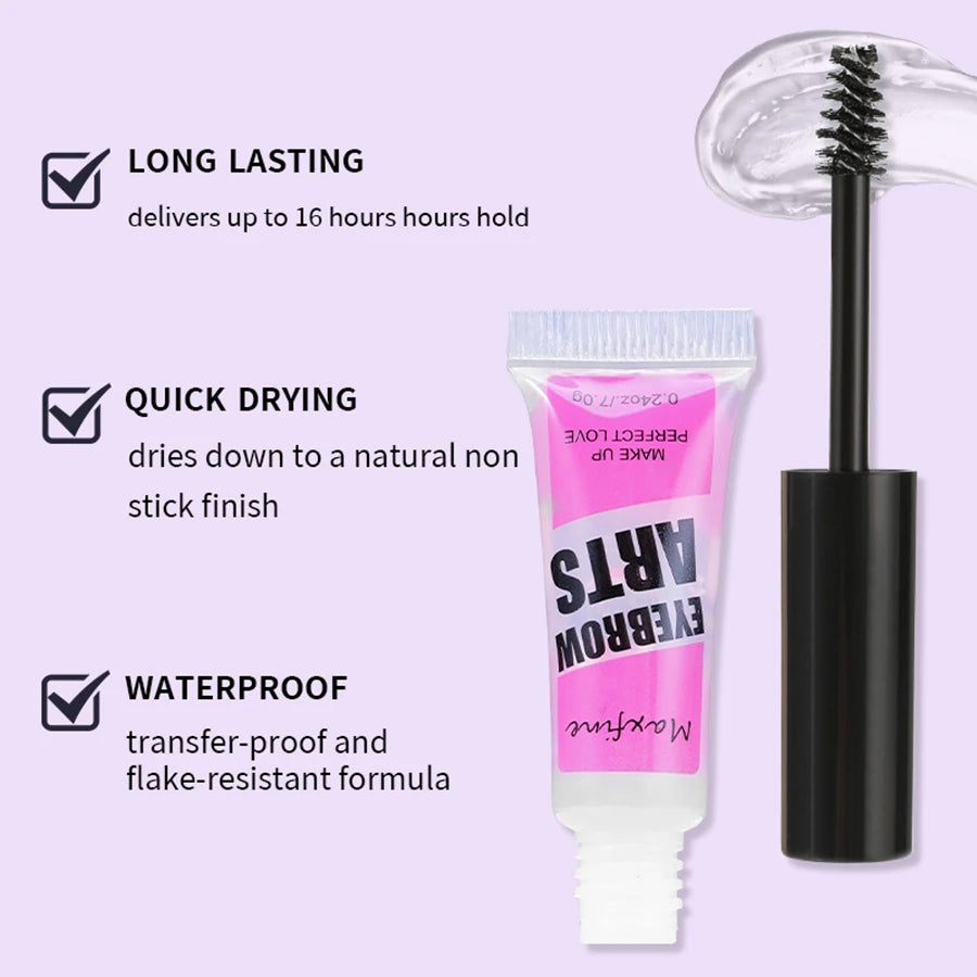 MAXFINE 3D Waterproof Eyebrow Shaping Gel | Long-Lasting Hold Eyebrow Shaping Gel QXL