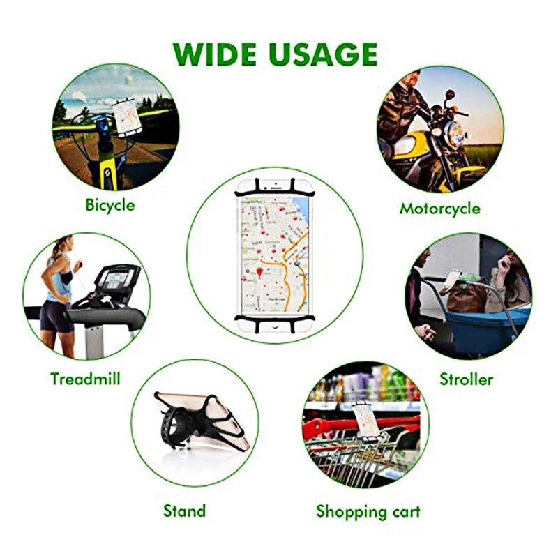 Silicone Bike Phone Holder | 360° Handlebar Mount – iPhone & Android Bike Phone Mount QXL