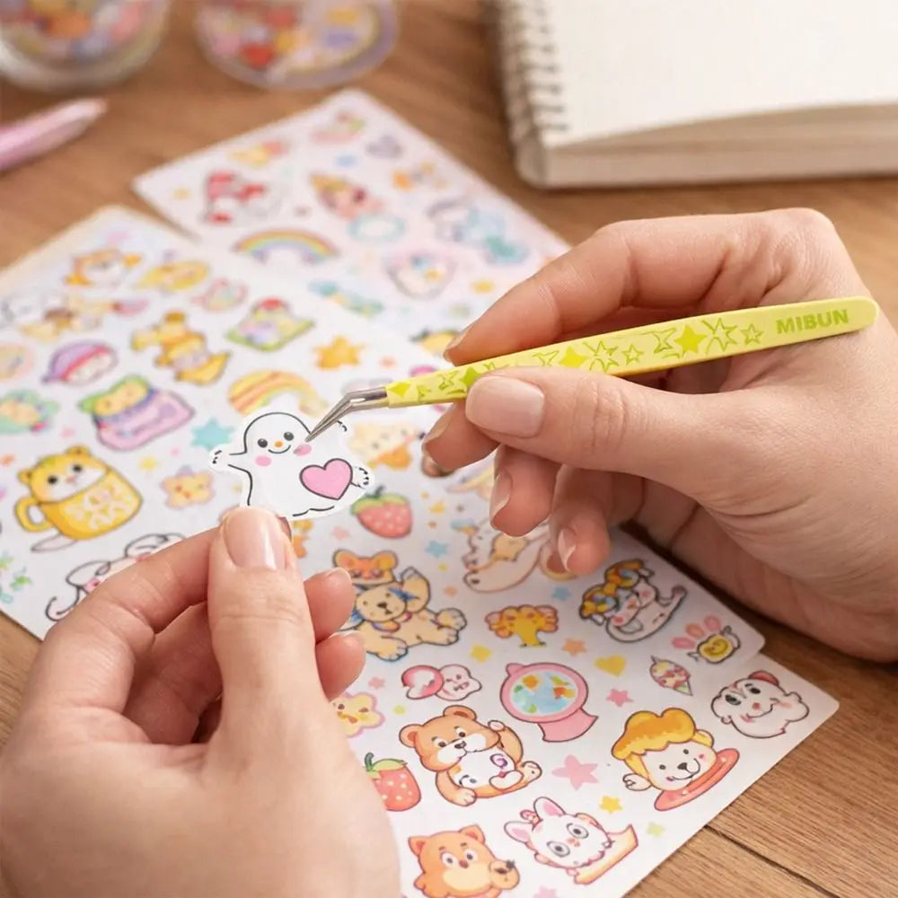 Cartoon Fruit Curved Stainless Steel Lash Extension Tweezers Eyelash Extension Tweezers QXL