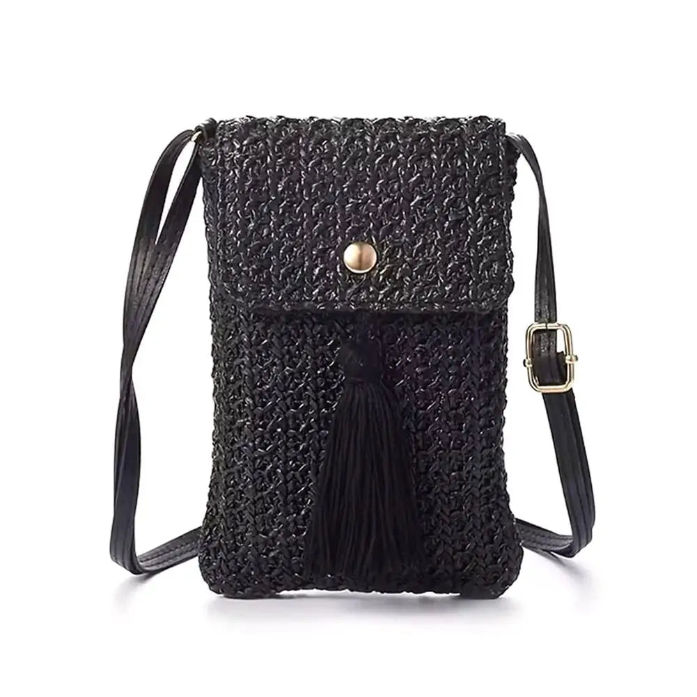 Bohemian Woven Mini Crossbody Bag | Beach Phone Purse Crossbody Bag QXL C 1PCS