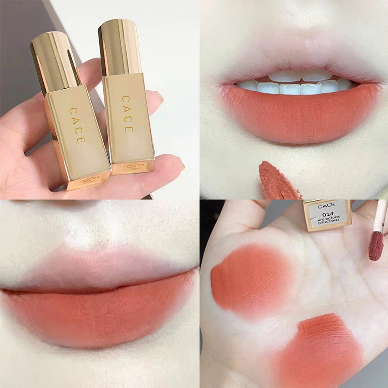CACE Matte Liquid Lipstick | Long-Lasting Silky Lip Stain Liquid Lipstick QXL 01