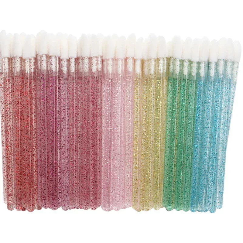 100-Pack Disposable Mascara Wands & Lip Applicators Set Disposable Makeup Applicators QXL