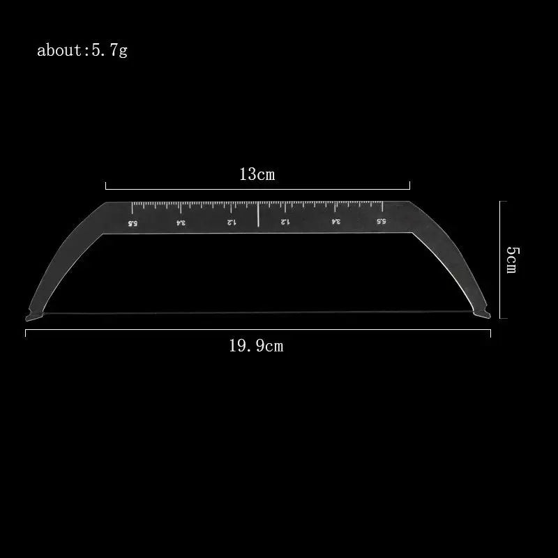 Microblading Eyebrow Mapping Ruler | Bow & Arrow Symmetry Tool Eyebrow Mapping Ruler QXL Transparent