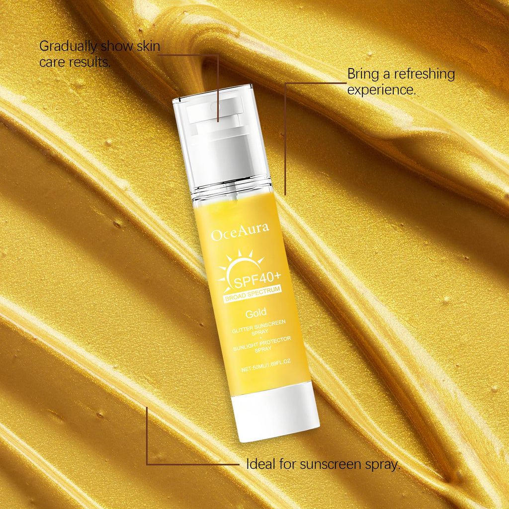 OceAura SPF40+ Sunscreen Spray | Face & Body UV Mist 50ml Sunscreen Spray QXL