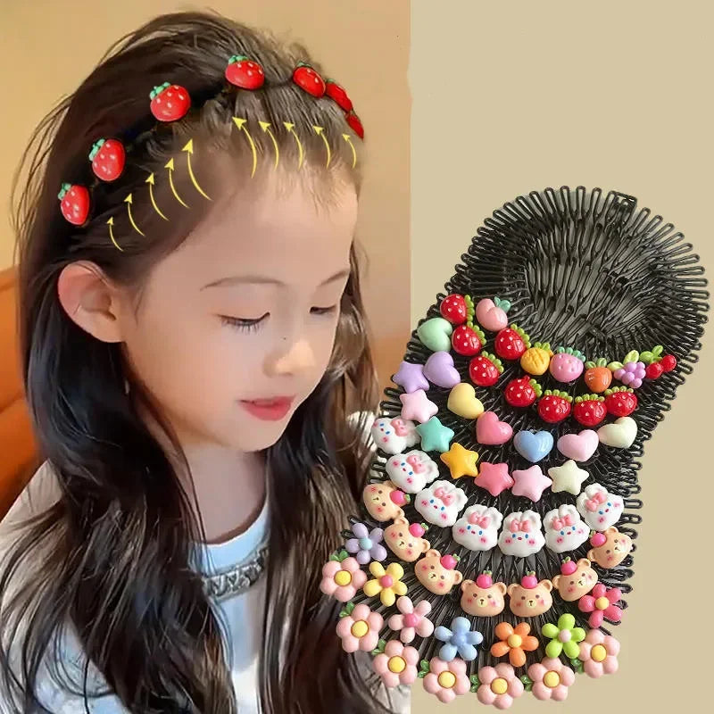 Y2K Star & Heart Hair Comb Clips | Colorful Girls Accessories Hair Comb Clip QXL
