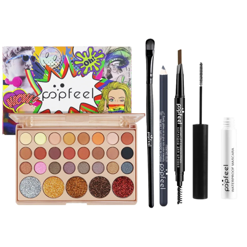 POPFEEL 29-Color Eyeshadow Palette | Matte Shimmer Makeup Set Eyeshadow Palette Set QXL E2903-SET 50g