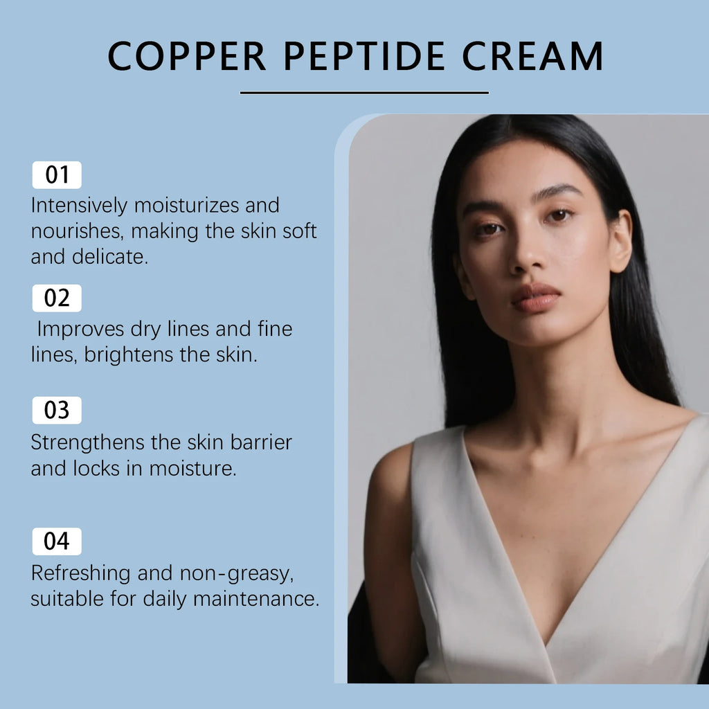 Hoygi Copper Peptide Face Cream | GHK-Cu Anti-Aging Moisturizer Peptide Face Cream QXL
