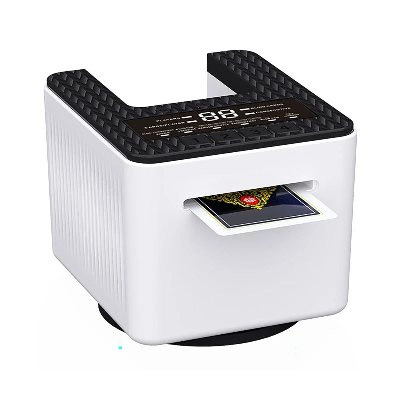 Automatic Electric Card Dealer | 4000mAh, Up to 8 Players Electric Card Dealer QXL White and Black as show