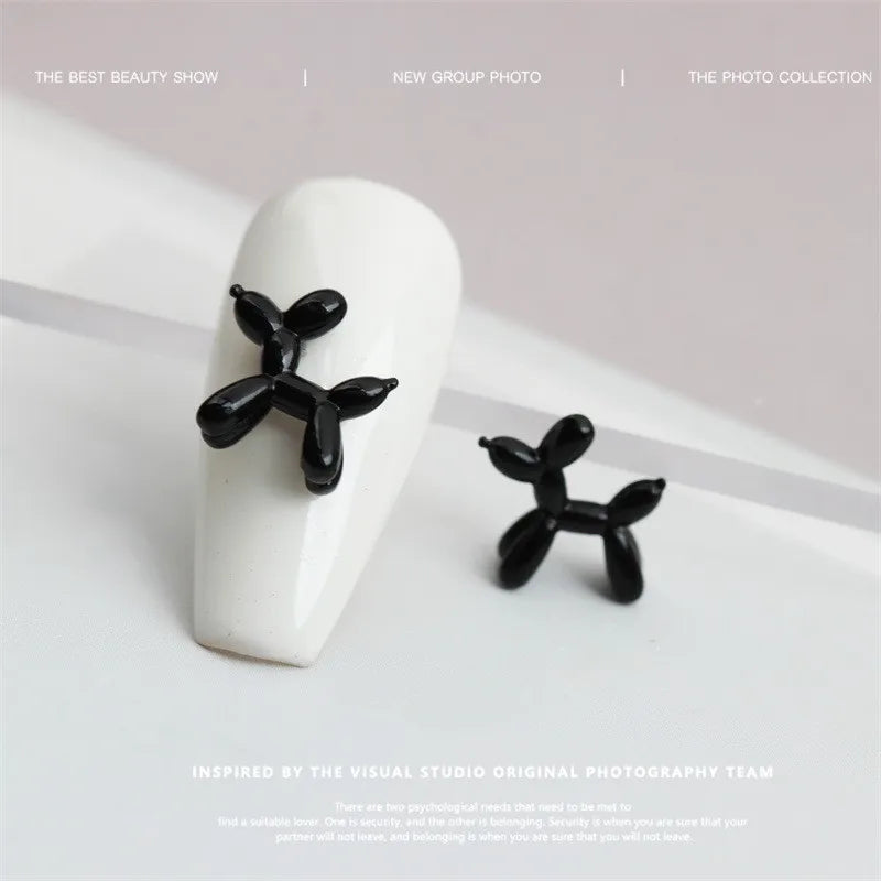 5-Pack Kawaii Balloon Dog Alloy Nail Charms | DIY Nail Art Nail Art Charms QXL