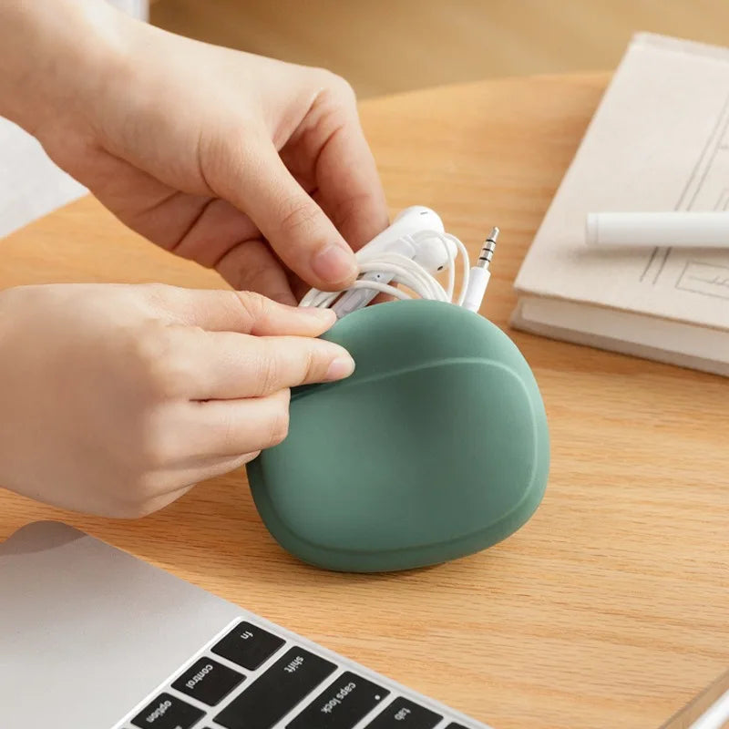 Silicone Cable & Earphone Storage Bag | Travel Organizer 1-3 Pack Silicone Storage Bag QXL