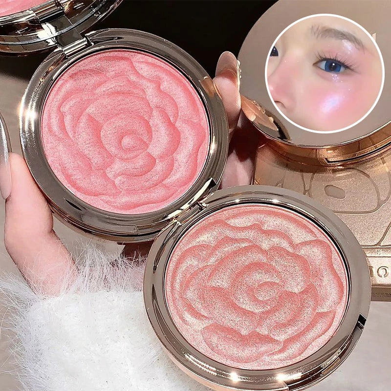 Rose Embossed 4-Shade Blush Palette | High Pigment Cheek Color Blush Palette QXL