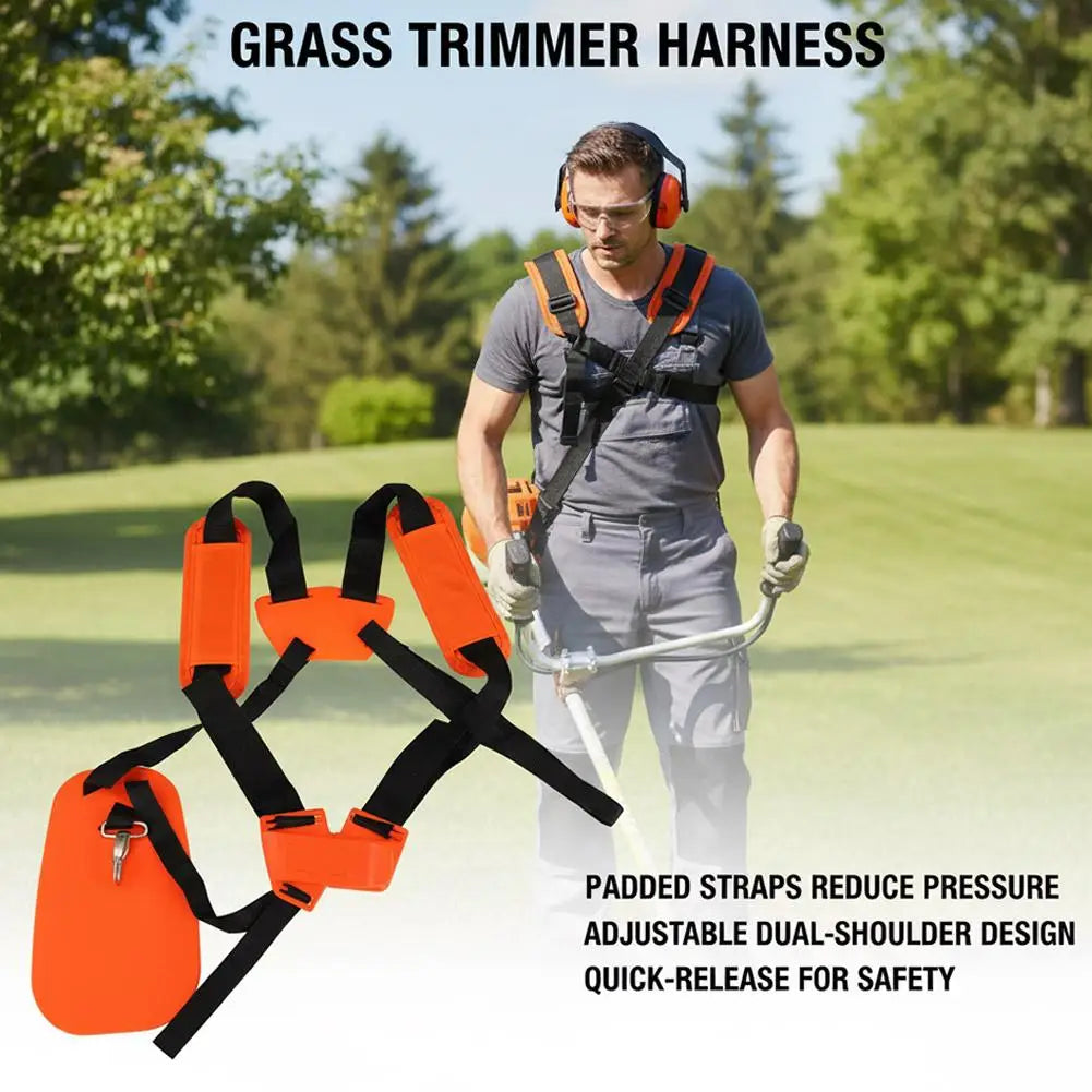 Double Shoulder Harness Strap for Brush Cutter & Grass Trimmer Garden Tool Harness QXL